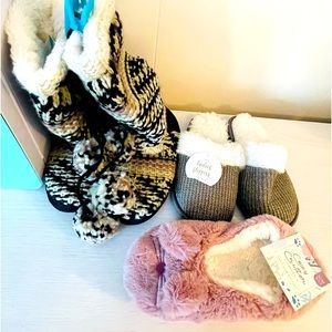 🆕 Women’s Slippers - Three Pairs! New with tags